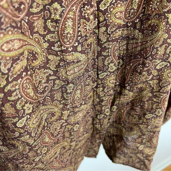 Soft Surrounding Paisley Print Ruffle Detail Button Down Shirt - Picture 5 of 10